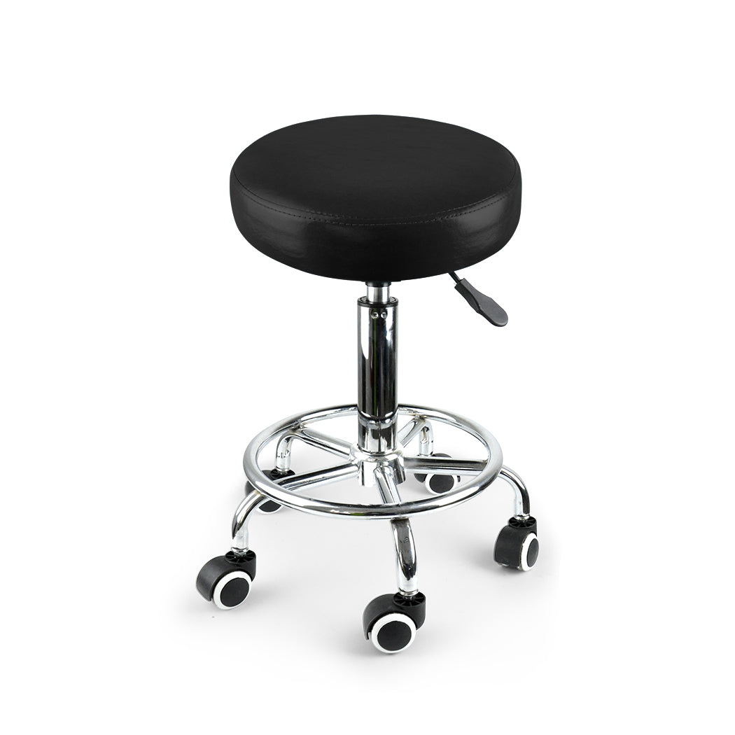 2x Swivel Salon Barstool Hairdressing Stool Barber Chair Equipment Beauty - image2