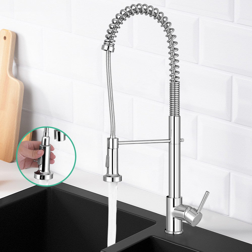 Kitchen Tap Mixer Faucet Taps Pull Out Laundry Bath Sink Brass Watermark - image7