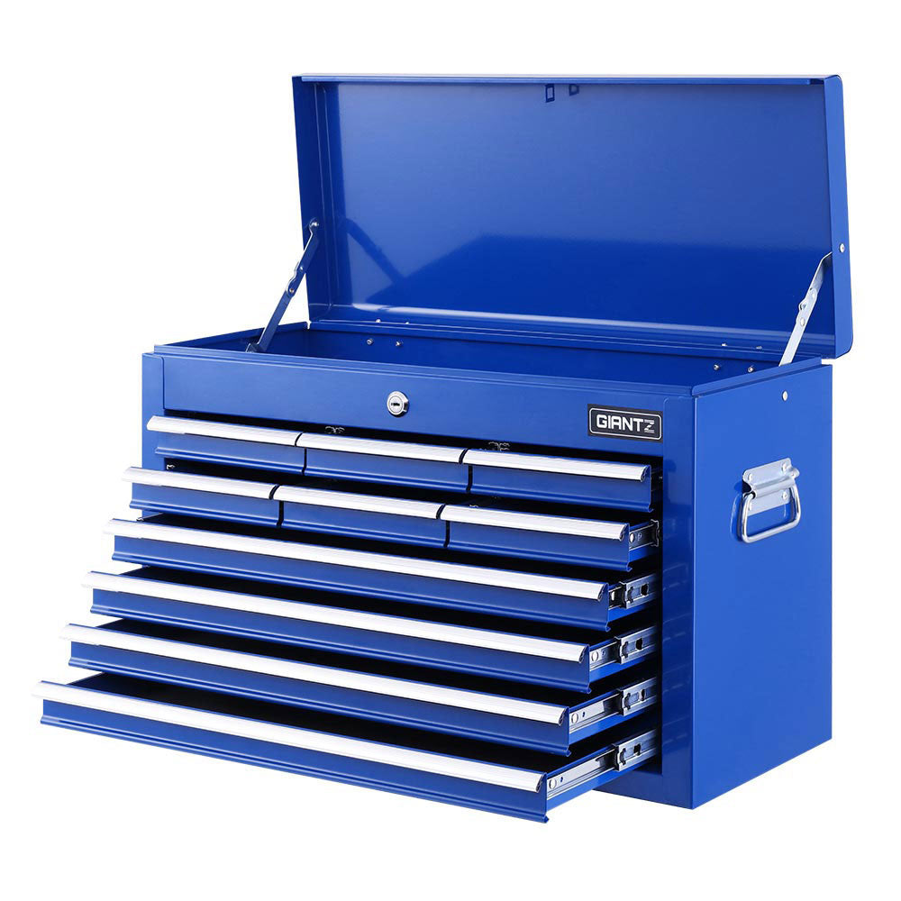 10-Drawer Tool Box Chest Cabinet Garage Storage Toolbox Blue - image1