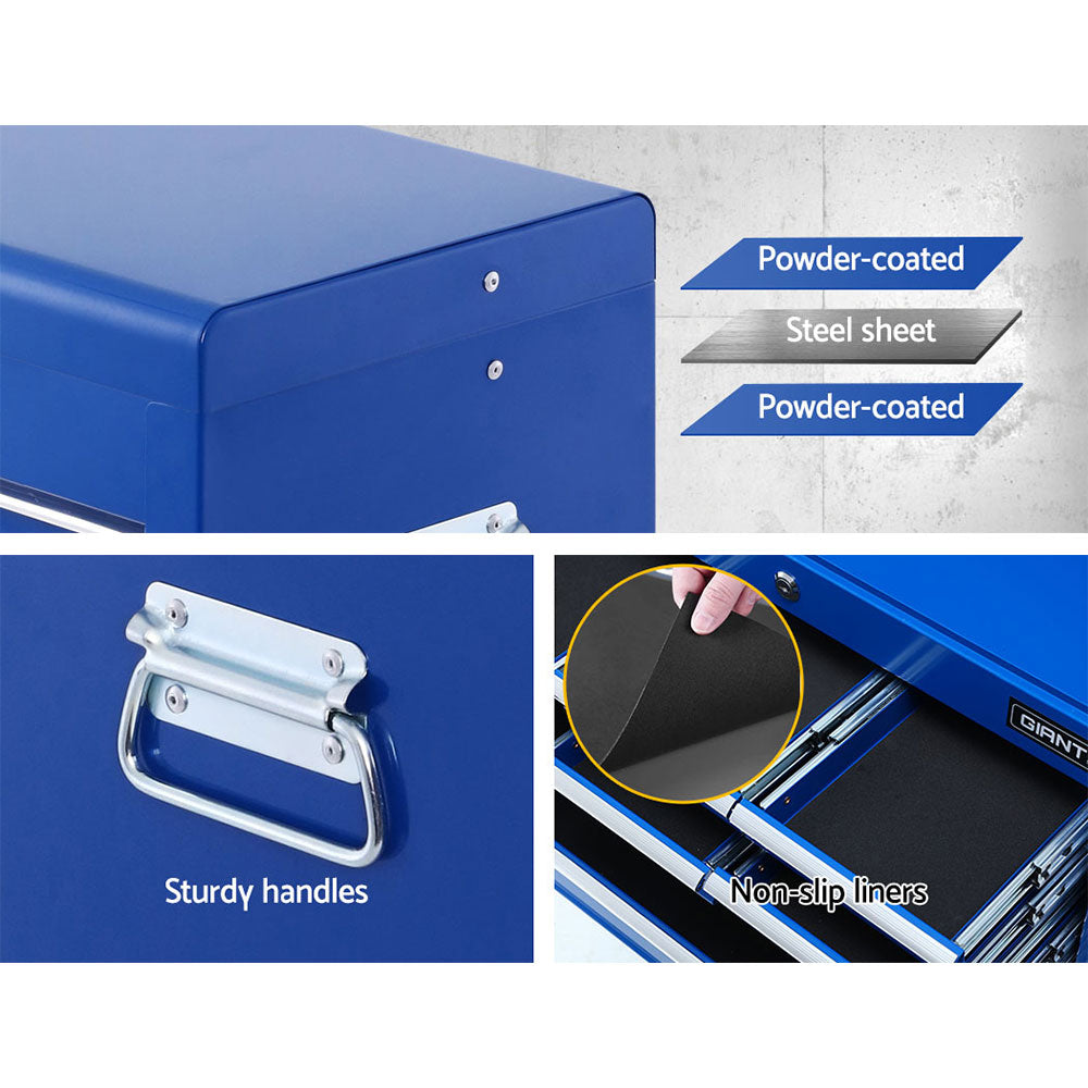 10-Drawer Tool Box Chest Cabinet Garage Storage Toolbox Blue - image3