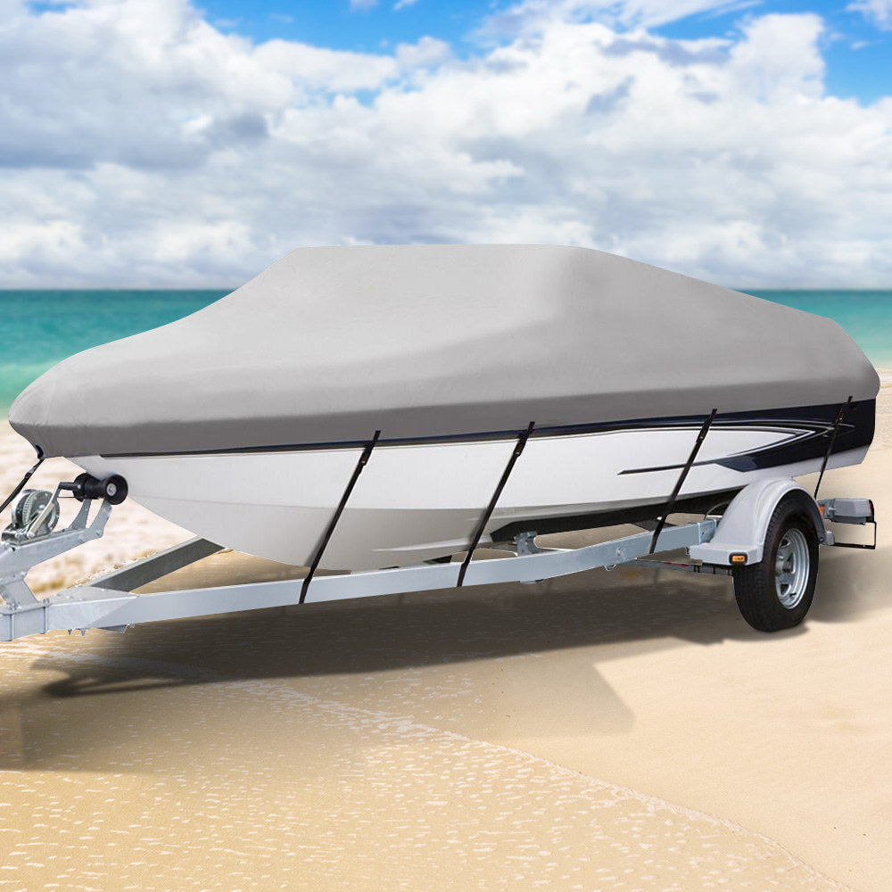 14 - 16 foot Waterproof Boat Cover - Grey - image7