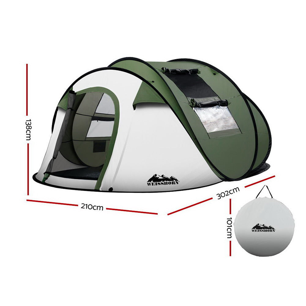 Instant Up Camping Tent 4-5 Person Pop up Tents Family Hiking Beach Dome - image2