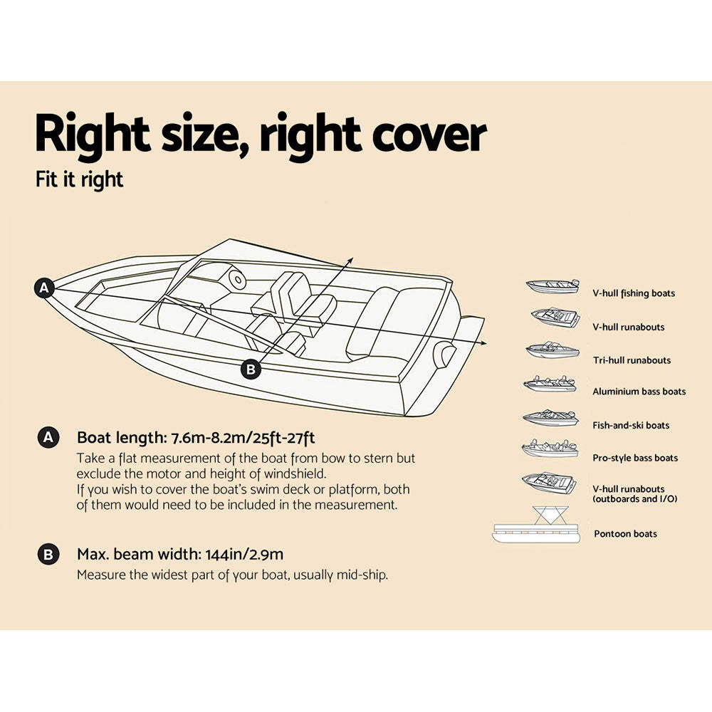25 - 27ft Waterproof Boat Cover - image2