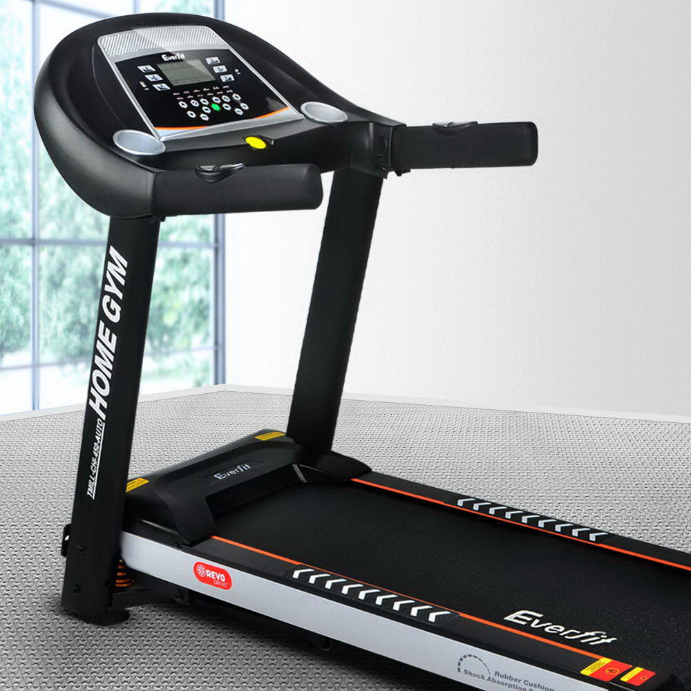 Electric Treadmill 45cm Incline Running Home Gym Fitness Machine Black - image7