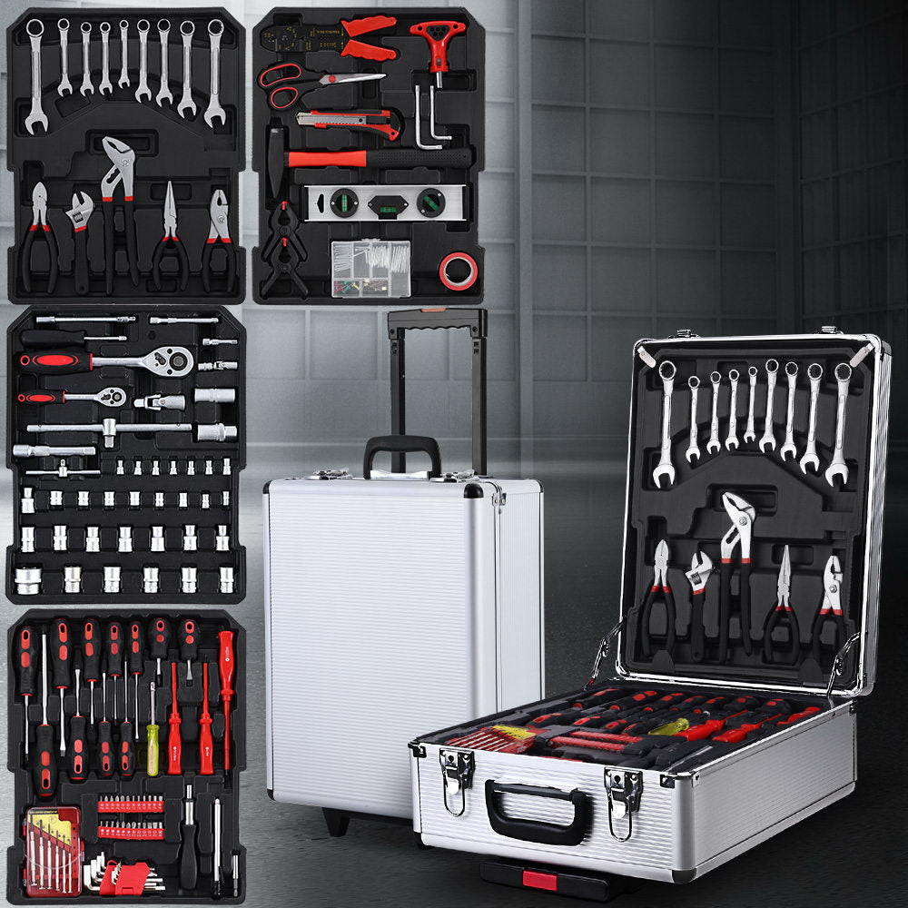 786pcs Tool Kit Trolley Case Mechanics Box Toolbox Portable DIY Set SL - image7