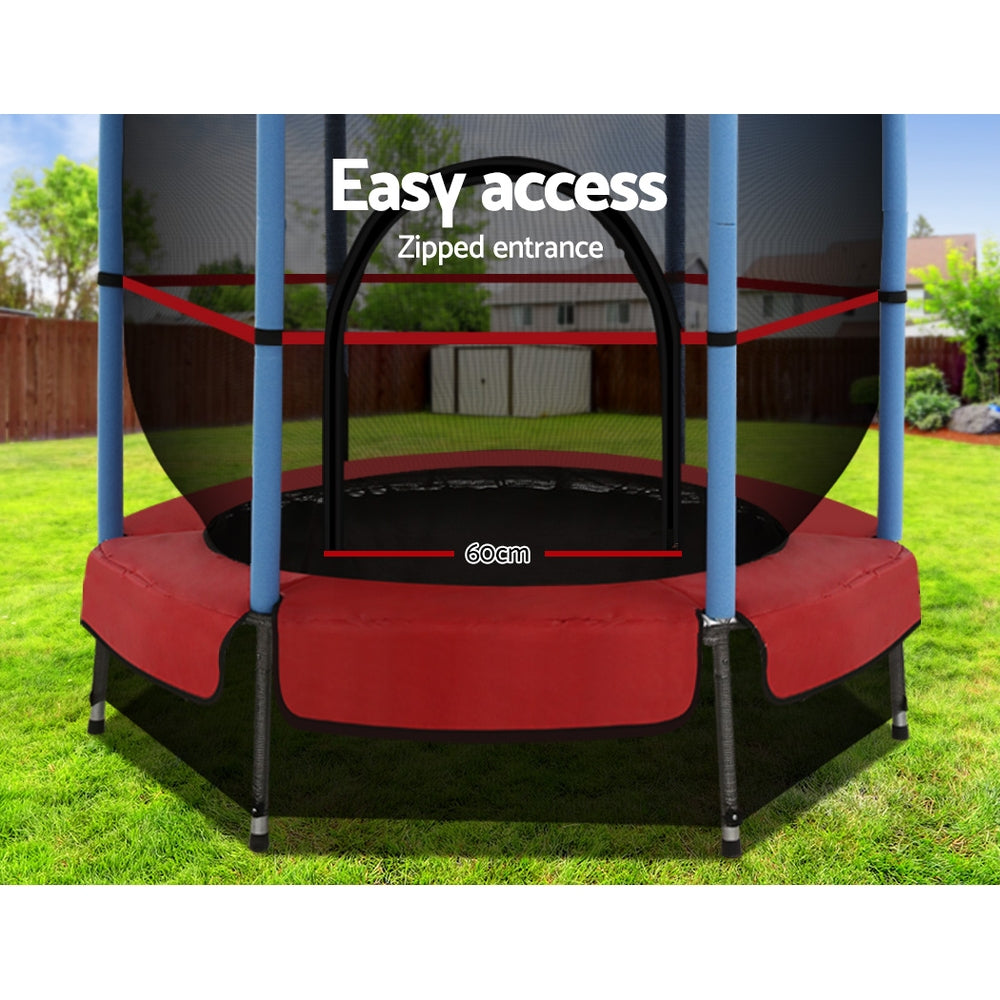 4.5FT Trampoline Round Trampolines Kids Enclosure Outdoor Indoor Gift - image5