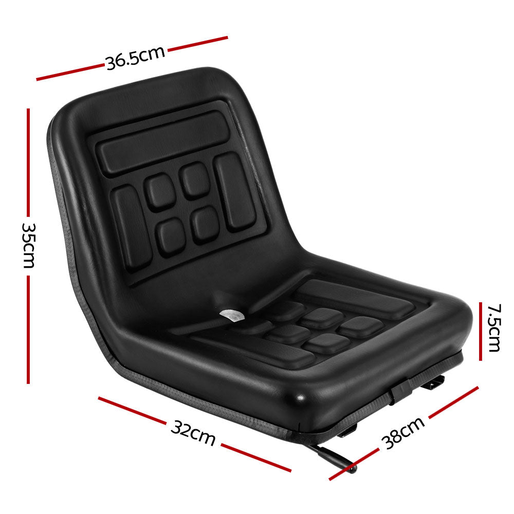 Tractor Seat Forklift Excavator Bulldozer Universal Suspension Backrest Truck Chair - image2