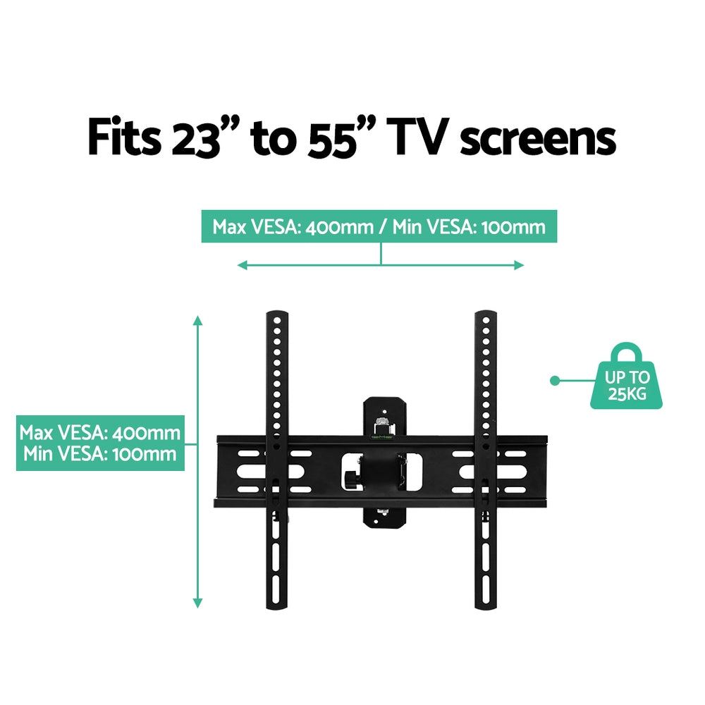 TV Wall Mount Bracket Tilt Swivel Full Motion Flat Slim LED LCD 23 inch to 55 inch - image4