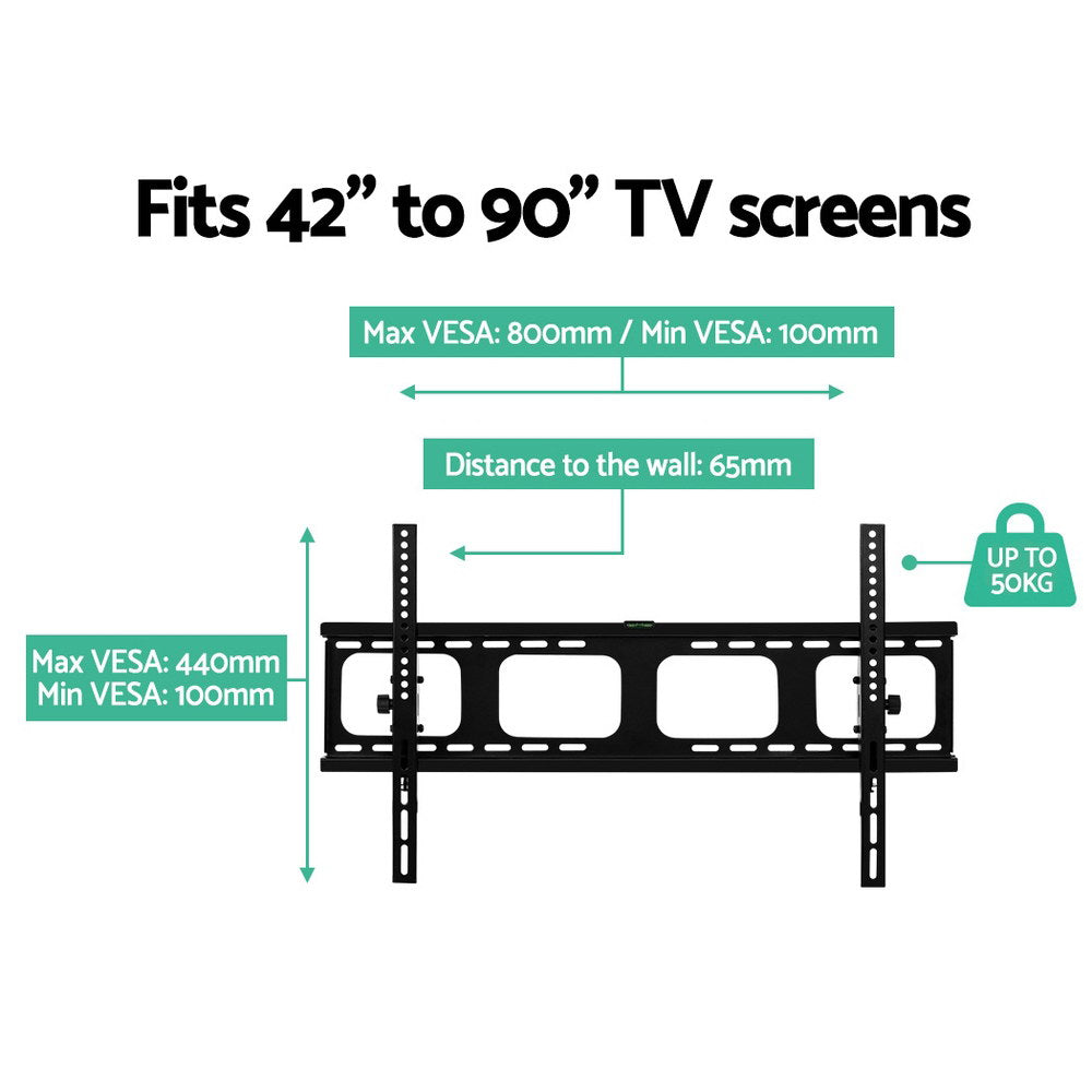 TV Wall Mount Bracket Tilt Flat Slim LED LCD Plasma 42 55 65 75 90 inch - image4