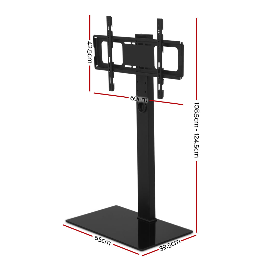 Floor TV Stand Brakcket Mount Swivel Height Adjustable 32 to 70 Inch Black - image2