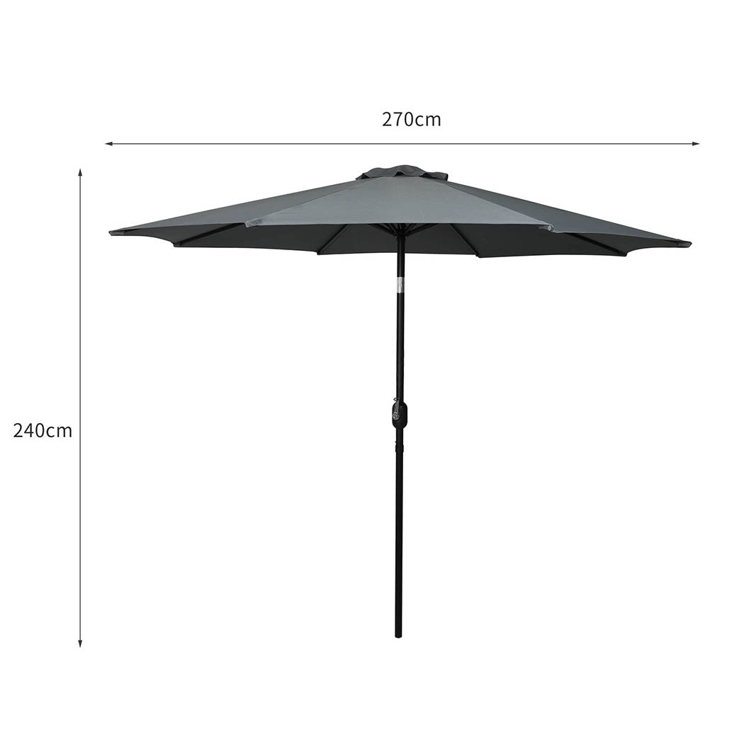 Mountview 2.7m Outdoor Umbrella Garden Patio Tilt Parasol - image3