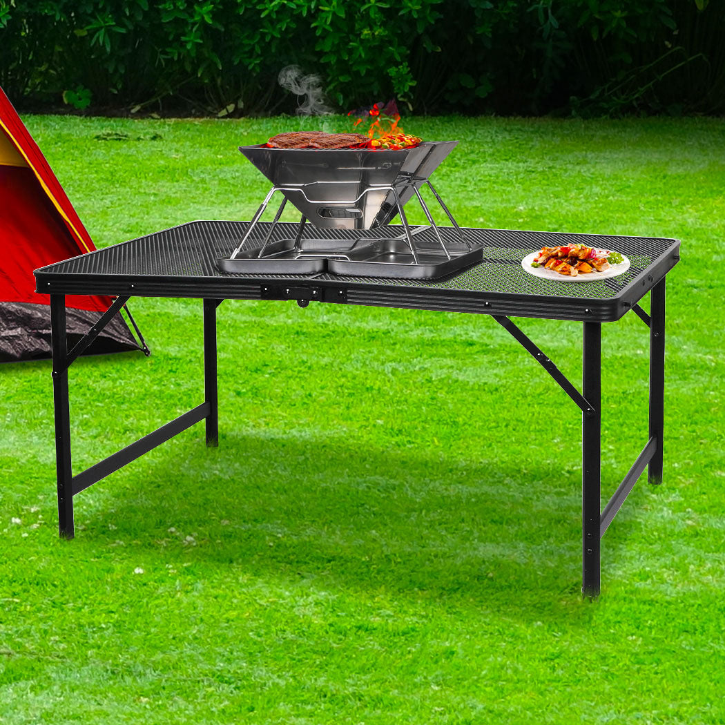 Grill Table BBQ Camping Tables Outdoor Foldable Aluminium Portable Picnic L - image7