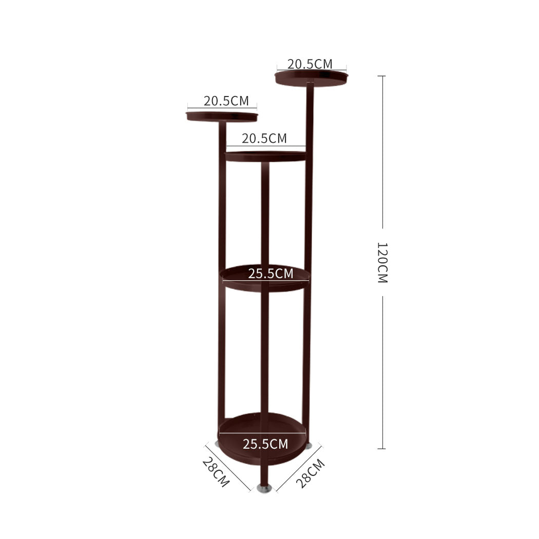 Plant Stand Outdoor Indoor Flower Pots Rack Garden Shelf Black 120CM - image3