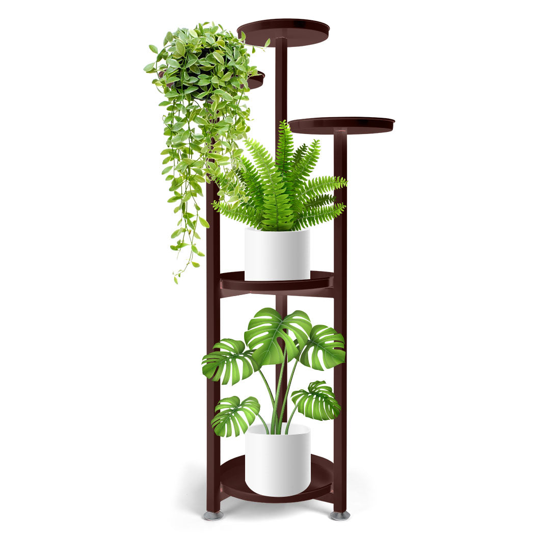 Plant Stand Outdoor Indoor Flower Pots Rack Garden Shelf Black 120CM - image1