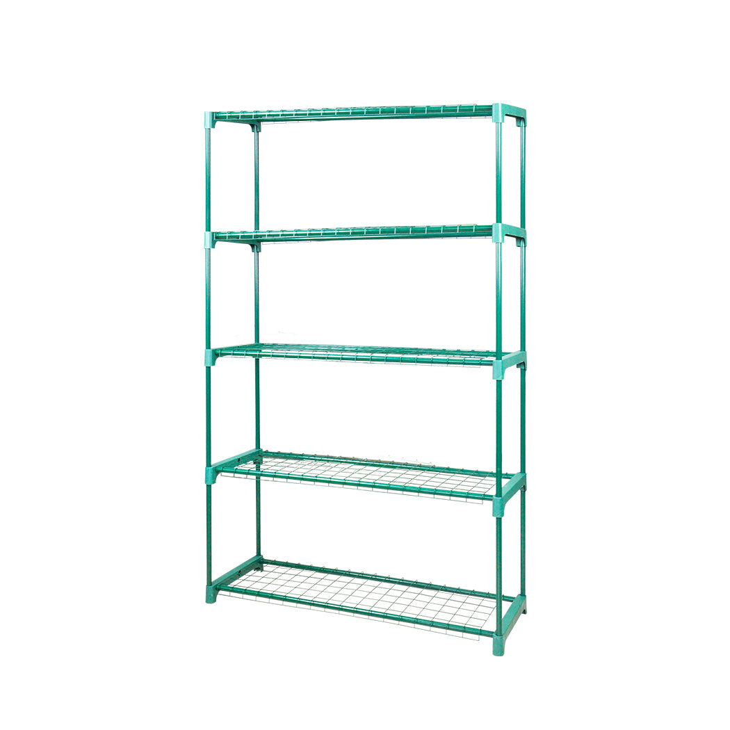 2x 5 Tier Plant Shelve Garden Greenhouse Steel Storage Shelving Frame Stand Rack - image1