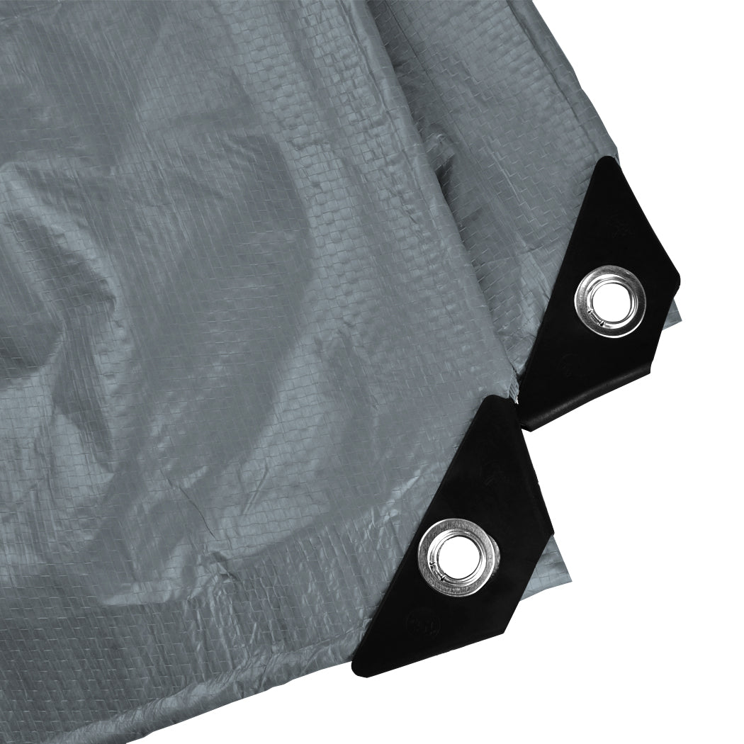 4.9x6.1M Heavy Duty Poly Tarps 200gsm PE Tarpaulin Camping Cover UV Rot Proof - image4