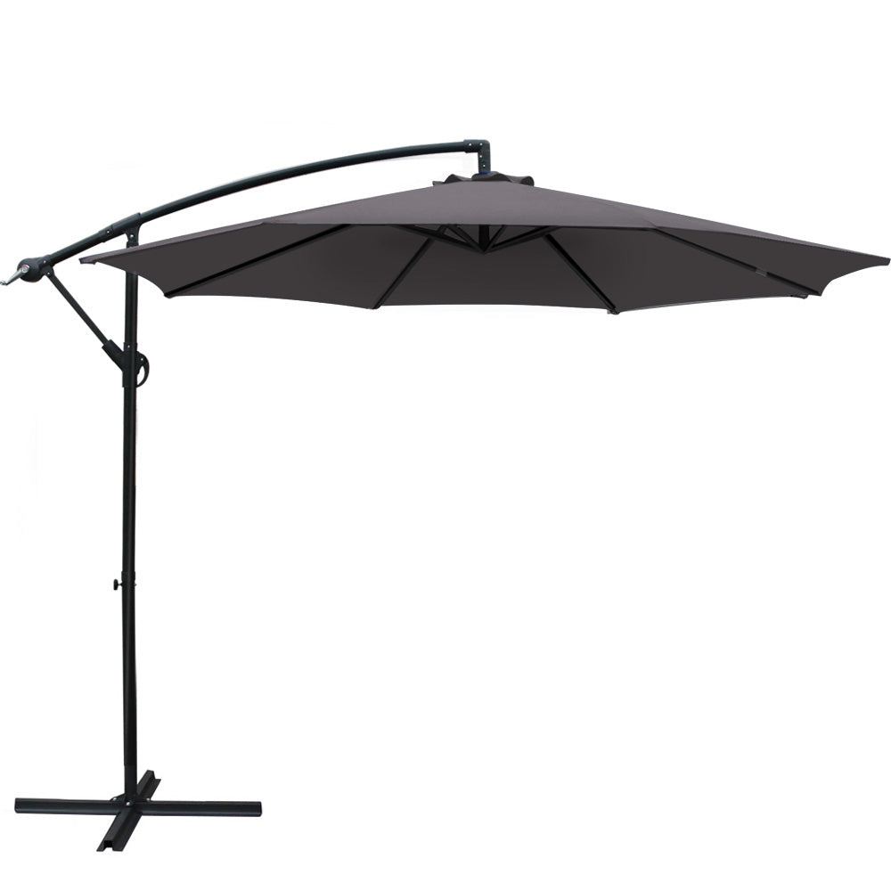 3M Outdoor Furniture Garden Umbrella Charcoal - image1