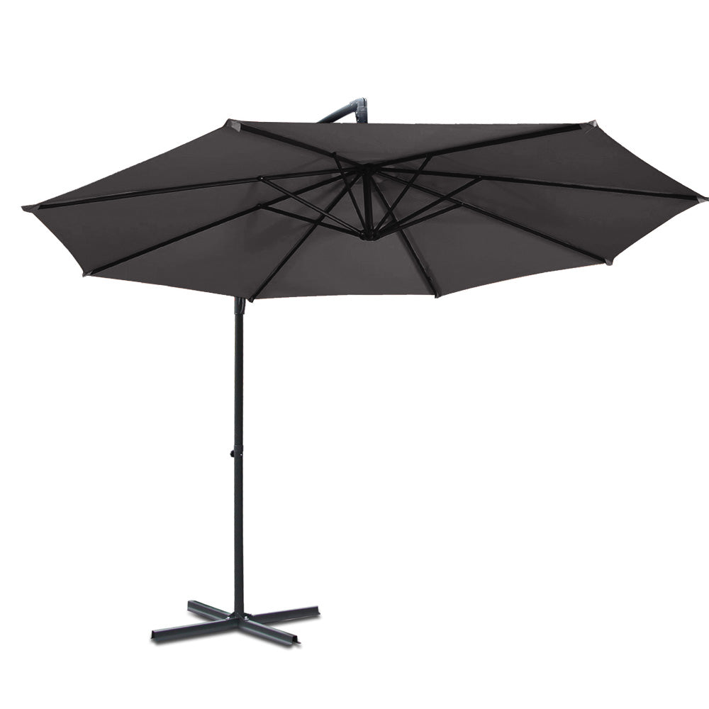 3M Outdoor Furniture Garden Umbrella Charcoal - image3