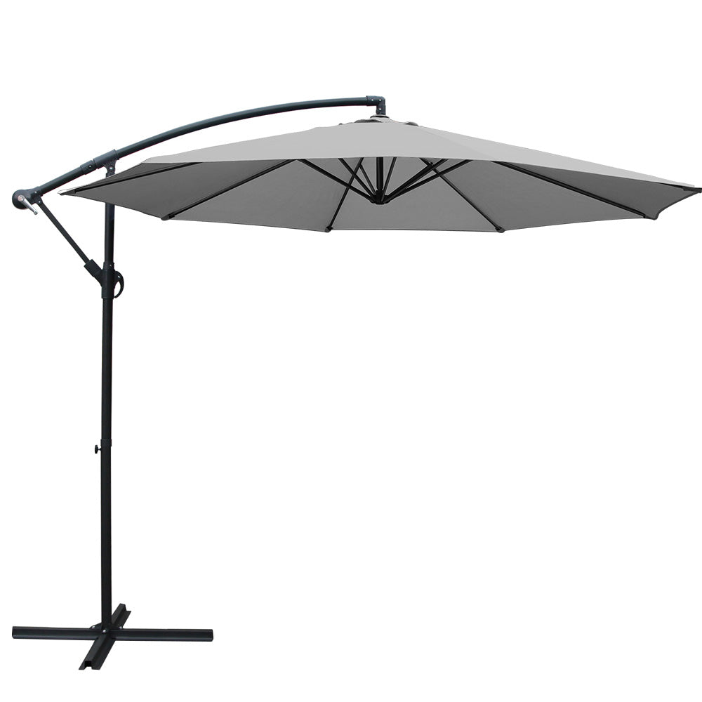 3M Outdoor Furniture Garden Umbrella Grey - image1