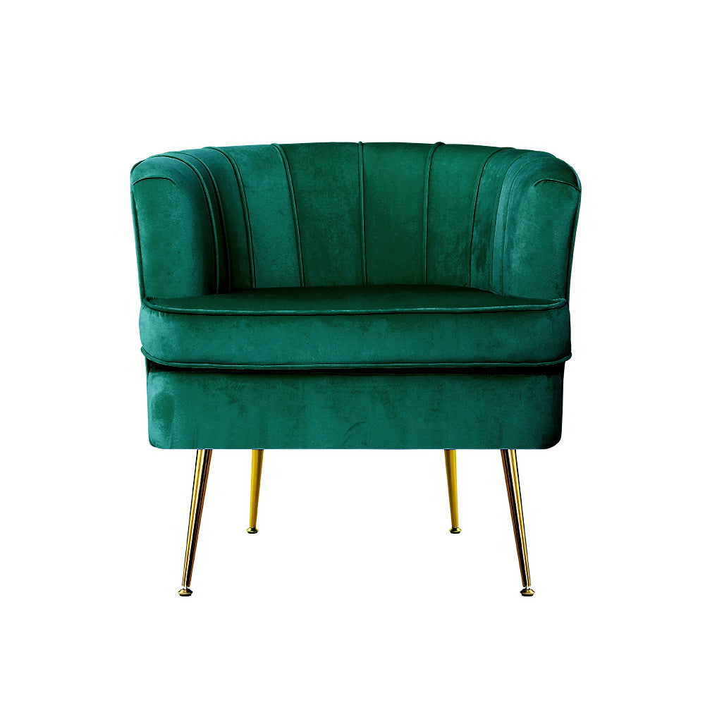 Armchair Lounge Accent Chair Armchairs Sofa Chairs Velvet Green Couch - image3