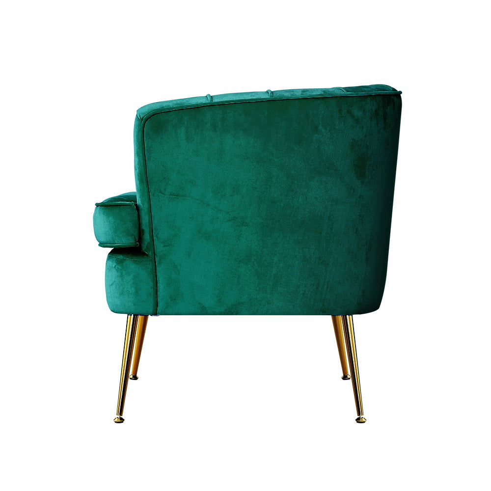 Armchair Lounge Accent Chair Armchairs Sofa Chairs Velvet Green Couch - image4