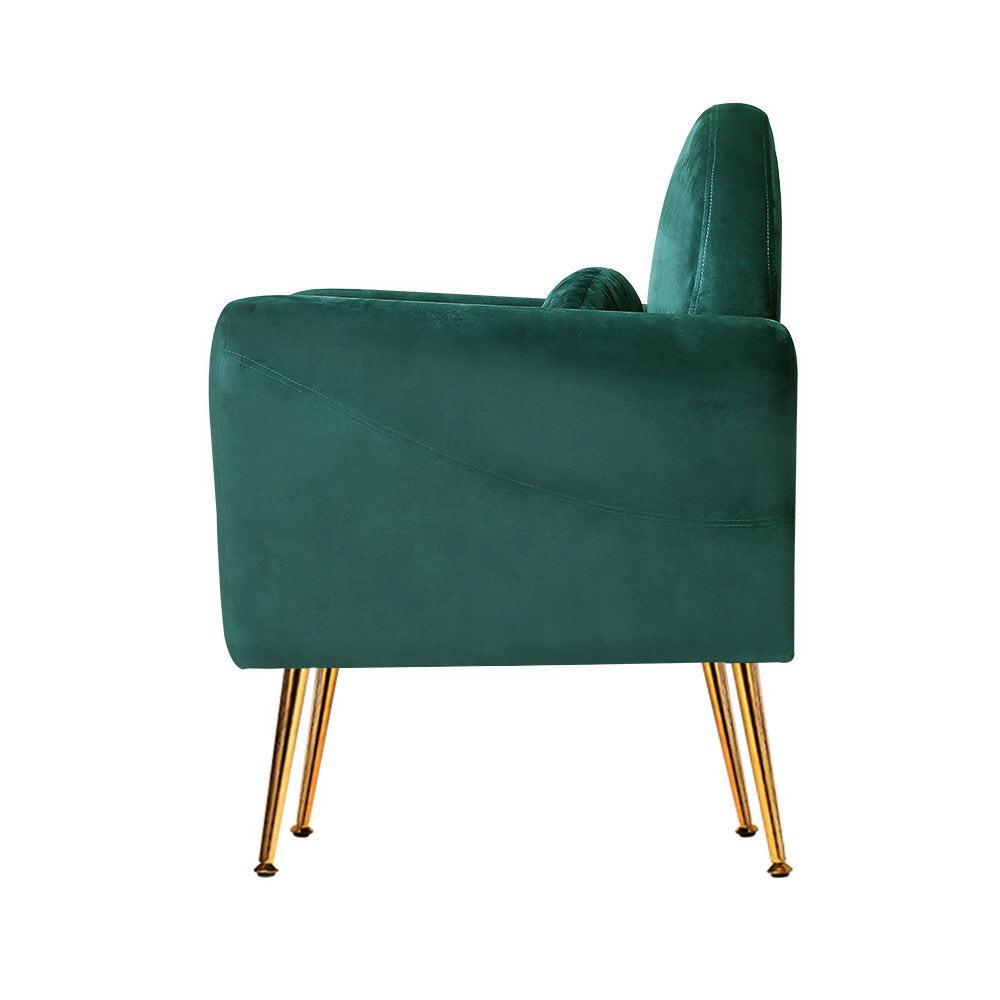 Armchair Lounge Chair Accent Armchairs Chairs Sofa Green Cushion Velvet - image4