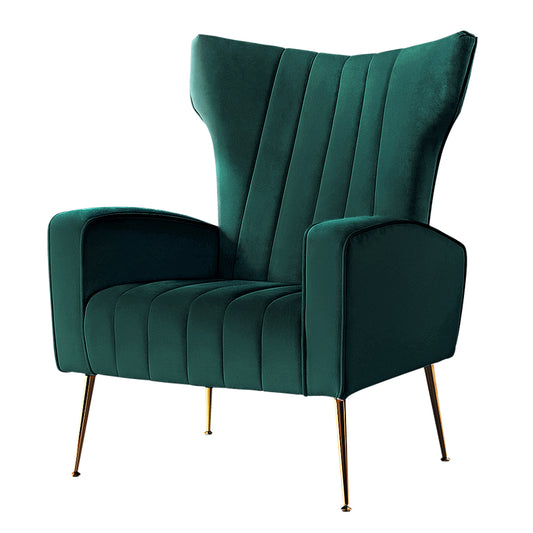 Armchair Lounge Chairs Accent Armchairs Chair Velvet Sofa Green Seat - image1