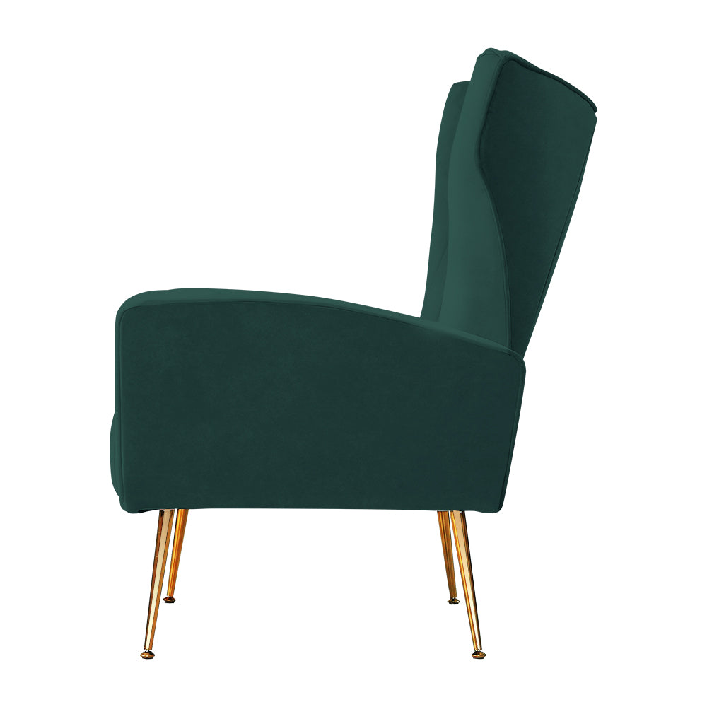 Armchair Lounge Chairs Accent Armchairs Chair Velvet Sofa Green Seat - image4