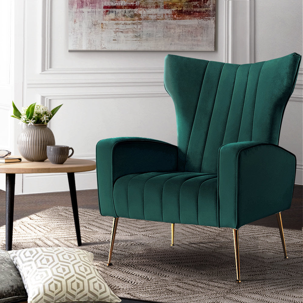 Armchair Lounge Chairs Accent Armchairs Chair Velvet Sofa Green Seat - image8