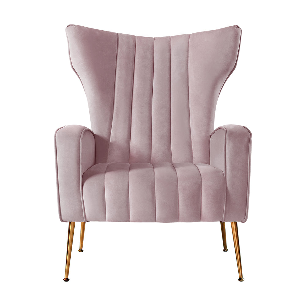 Armchair Lounge Chair Accent Armchairs Chairs Velvet Sofa Pink Seat - image3