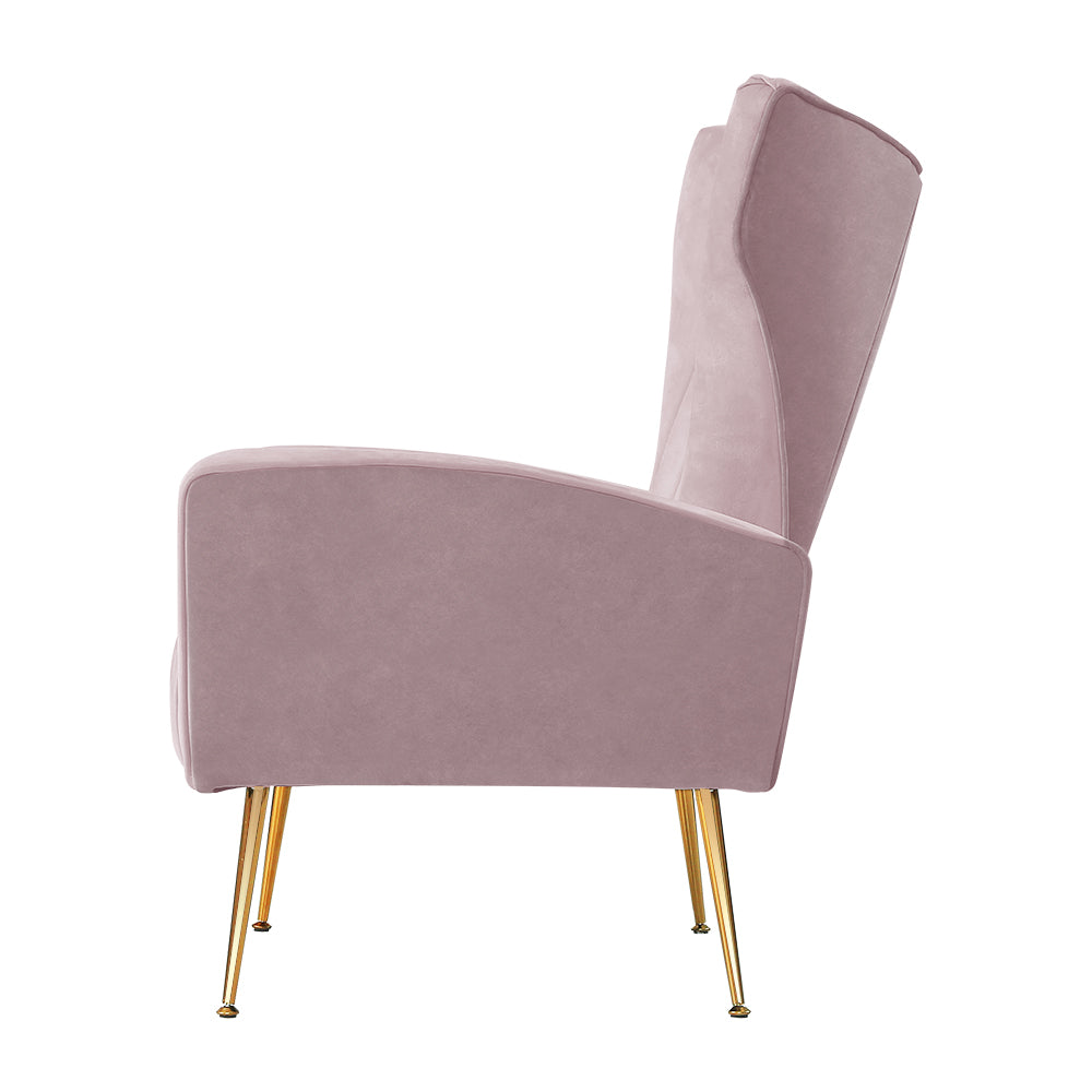 Armchair Lounge Chair Accent Armchairs Chairs Velvet Sofa Pink Seat - image4