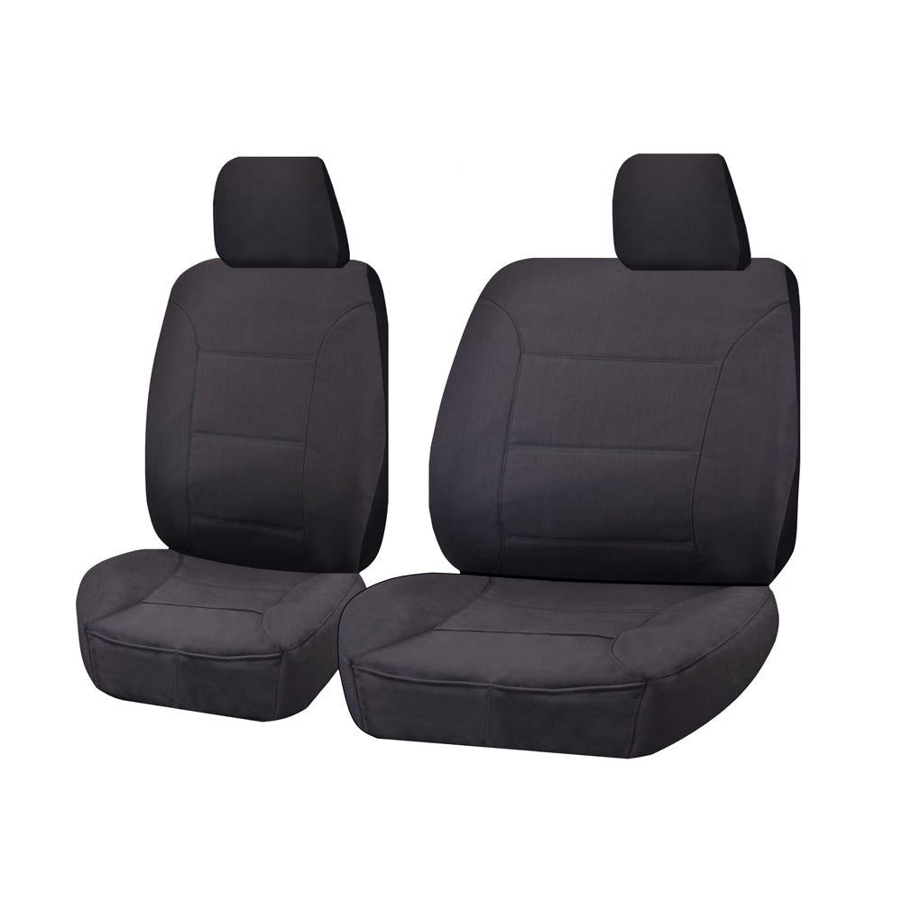 Seat Covers for ISUZU D-MAX 06/2012 - 2016 SINGLE CAB CHASSIS UTILITY FRONT BUCKET + _ BENCH CHARCOAL ALL TERRAIN - image1