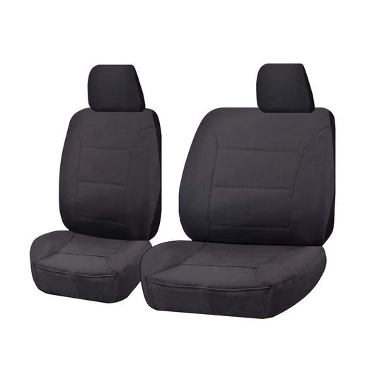 Seat Covers for FORD RANGER PX SERIES 10/2011 - 2016 SINGLE CAB CHASSIS FRONT BUCKET + _ BENCH CHARCOAL ALL TERRAIN - image1