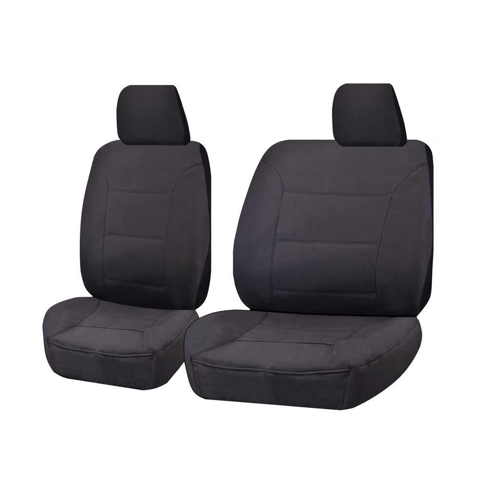 Seat Covers for FORD RANGER PX SERIES 10/2011 - 2016 SINGLE CAB CHASSIS FRONT BUCKET + _ BENCH CHARCOAL CHALLENGER - image1