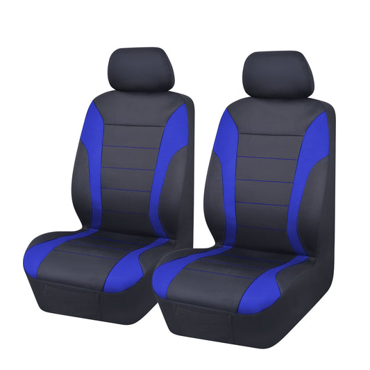 Universal Ultra Light Neoprene Front Seat Covers Size 30/35 | Black/Blue - image1