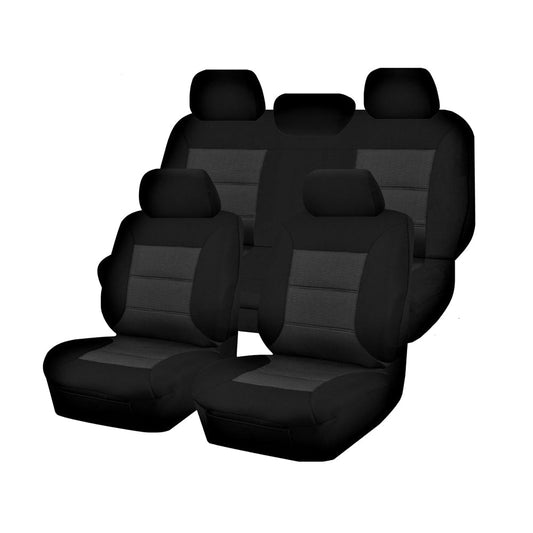 Seat Covers for VOLKWAGEN AMAROK 2H SERIES 02/2011 ? ON DUAL CAB FR BLACK PREMIUM - image1