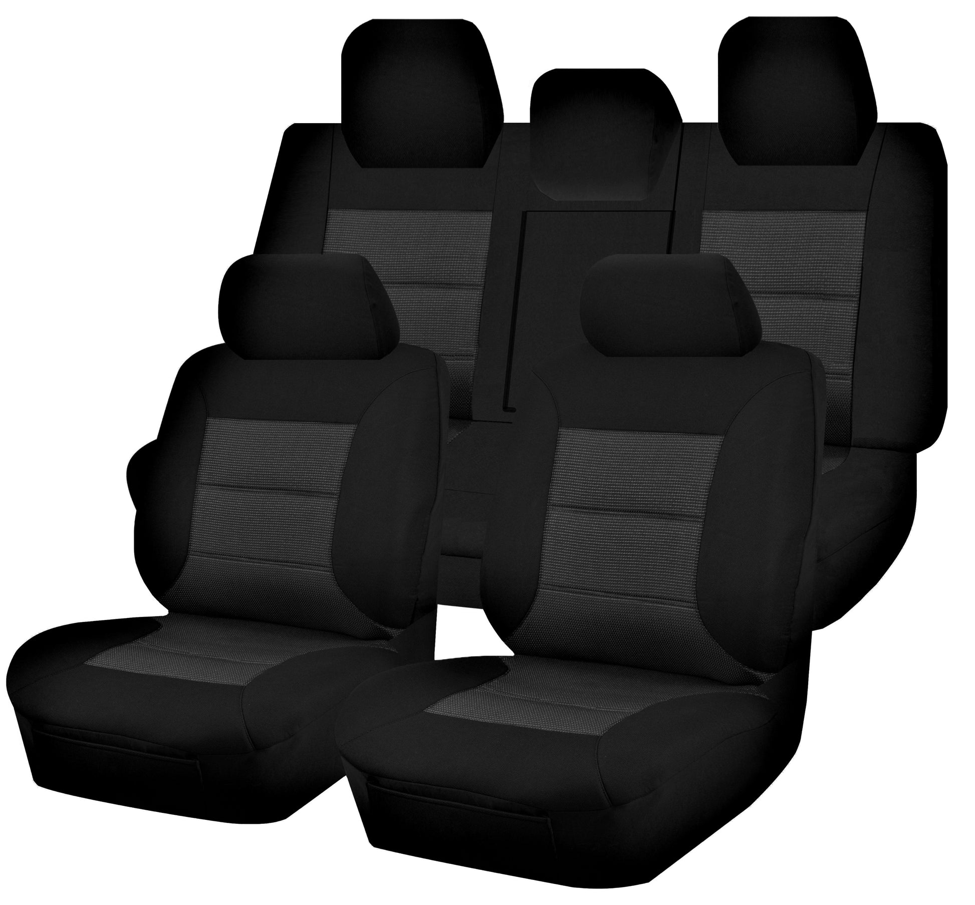 Seat Covers for TOYOTA CAMRY ASV50R 12/2011 - 12/2017 4 DOOR SEDAN FR BLACK PREMIUM - image1