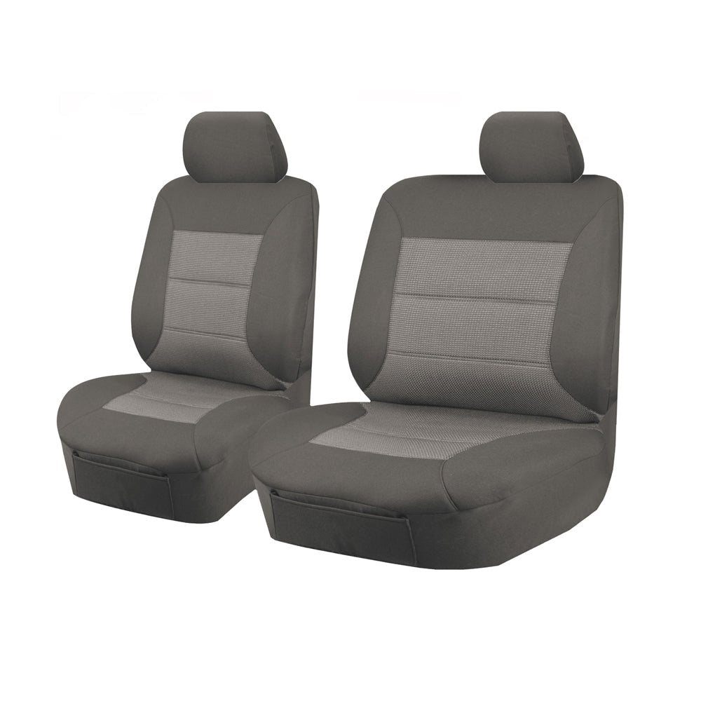 Seat Covers for ISUZU D-MAX 06/2012 - 2016 SINGLE CAB CHASSIS UTILITY FRONT BUCKET + _ BENCH GREY PREMIUM - image1