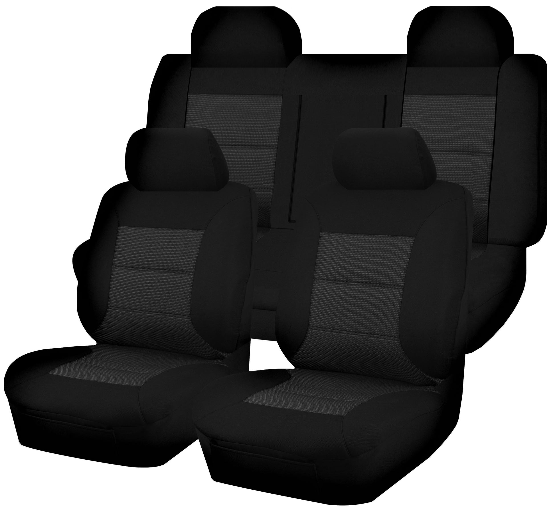 Seat Covers for FORD FALCON FG SERIES 05/2008 - 2016 4 DOOR SEDAN FR BLACK PREMIUM - image1