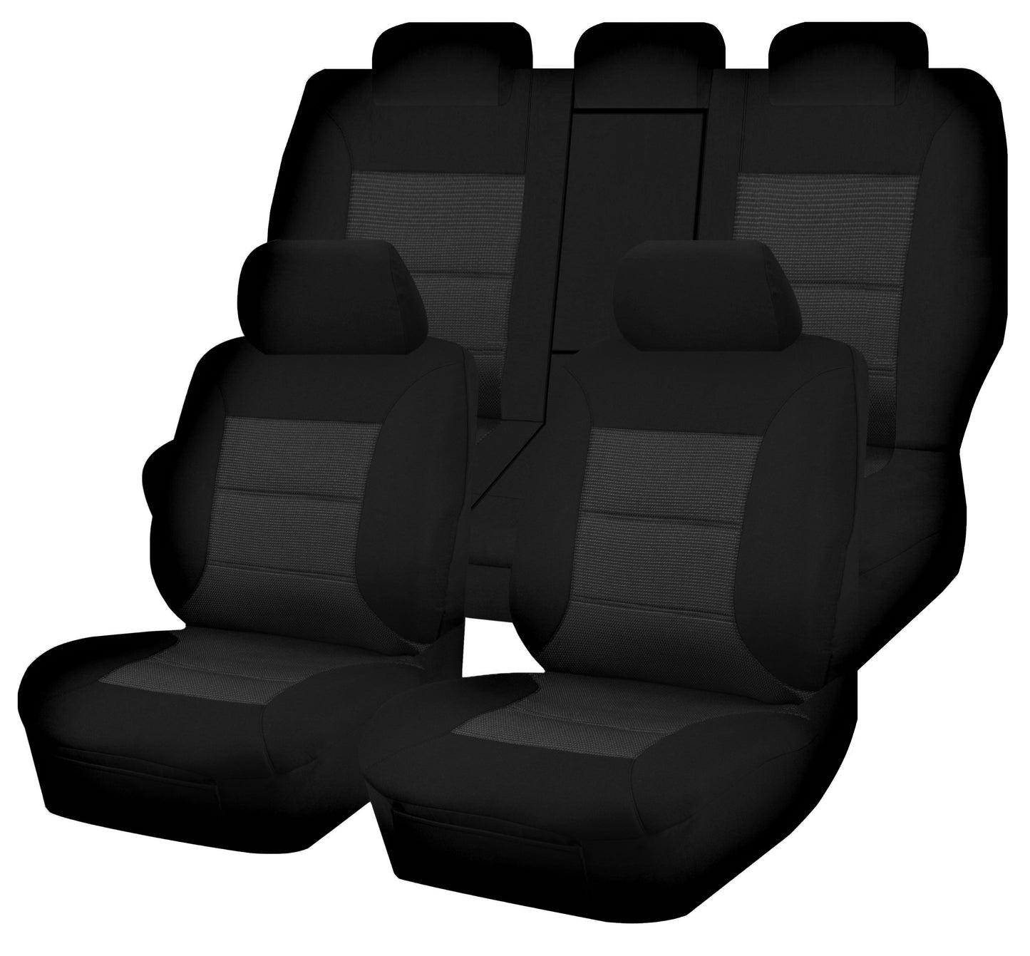 Seat Covers for TOYOTA RAV4 ALA49R.ASA44R .ZSA42R SERIES 02/2012 - 12/2018 4x2.4X4 SUV/WAGON 5 SEATERS FR BLACK PREMIUM - image1