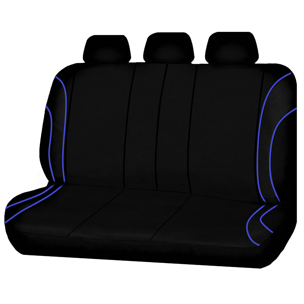 Universal Strident Rear Seat Covers Size 06/08S | Blue Piping - image1