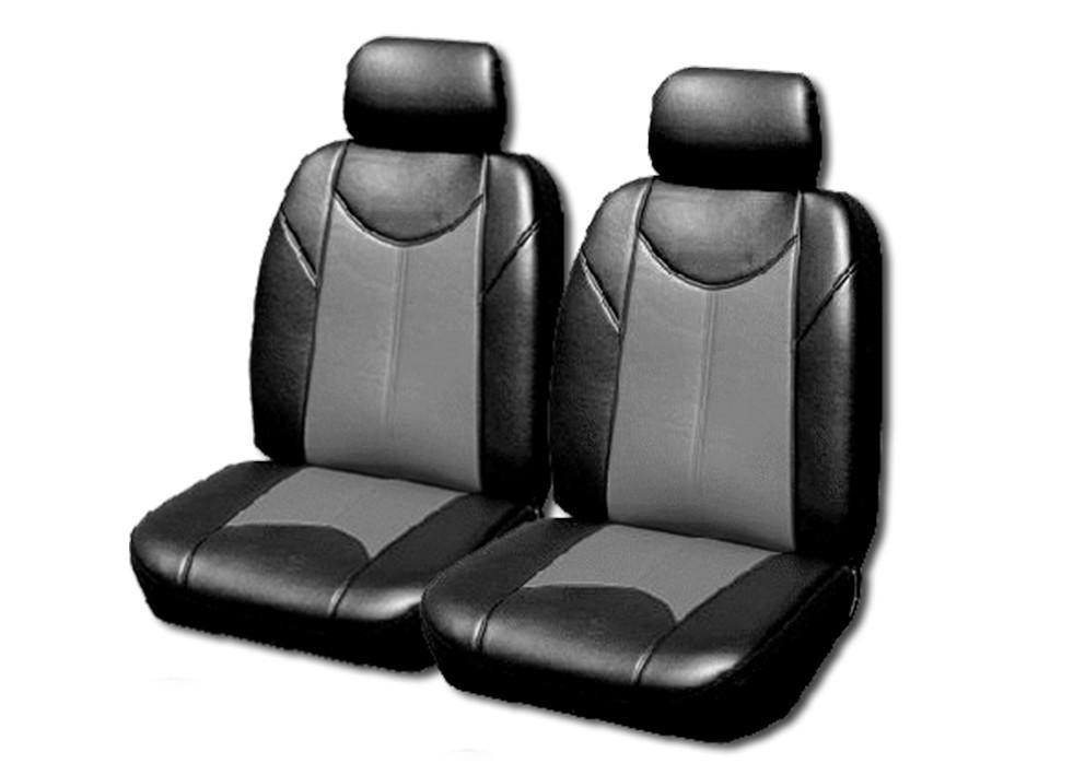 Leather Look Car Seat Covers For Mazda Bt-50 Single Cab - 2011-2020 | Grey - image1