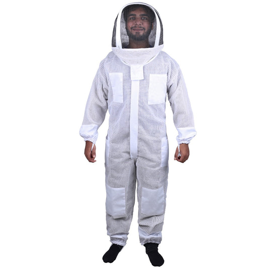 Beekeeping Bee Full Suit 3 Layer Mesh Ultra Cool Ventilated Hoodie Veil Beekeeping Protective Gear Size M - image1