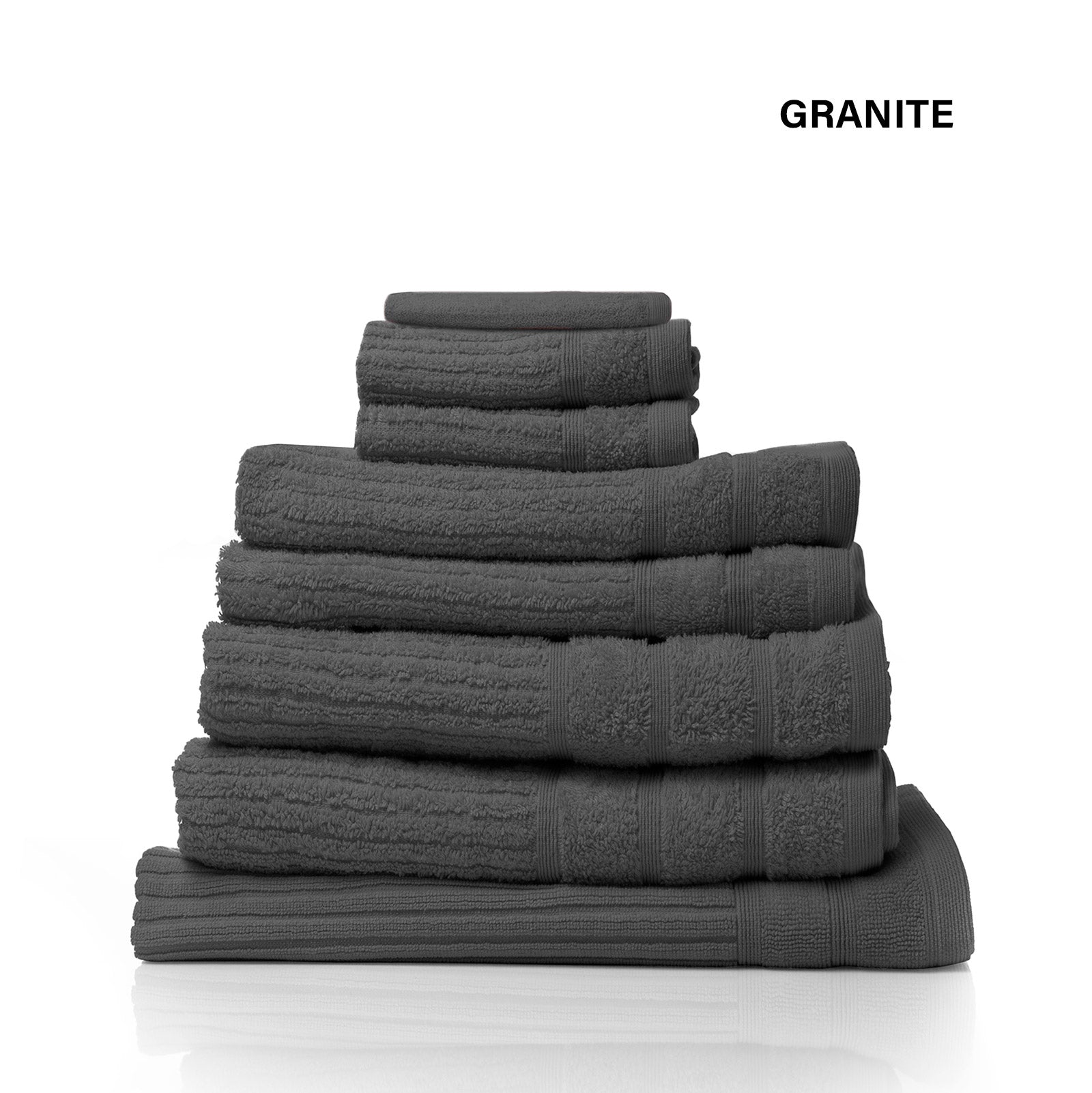 Royal Comfort Eden Egyptian Cotton 600GSM 8 Piece Luxury Bath Towels Set - Granite - image5