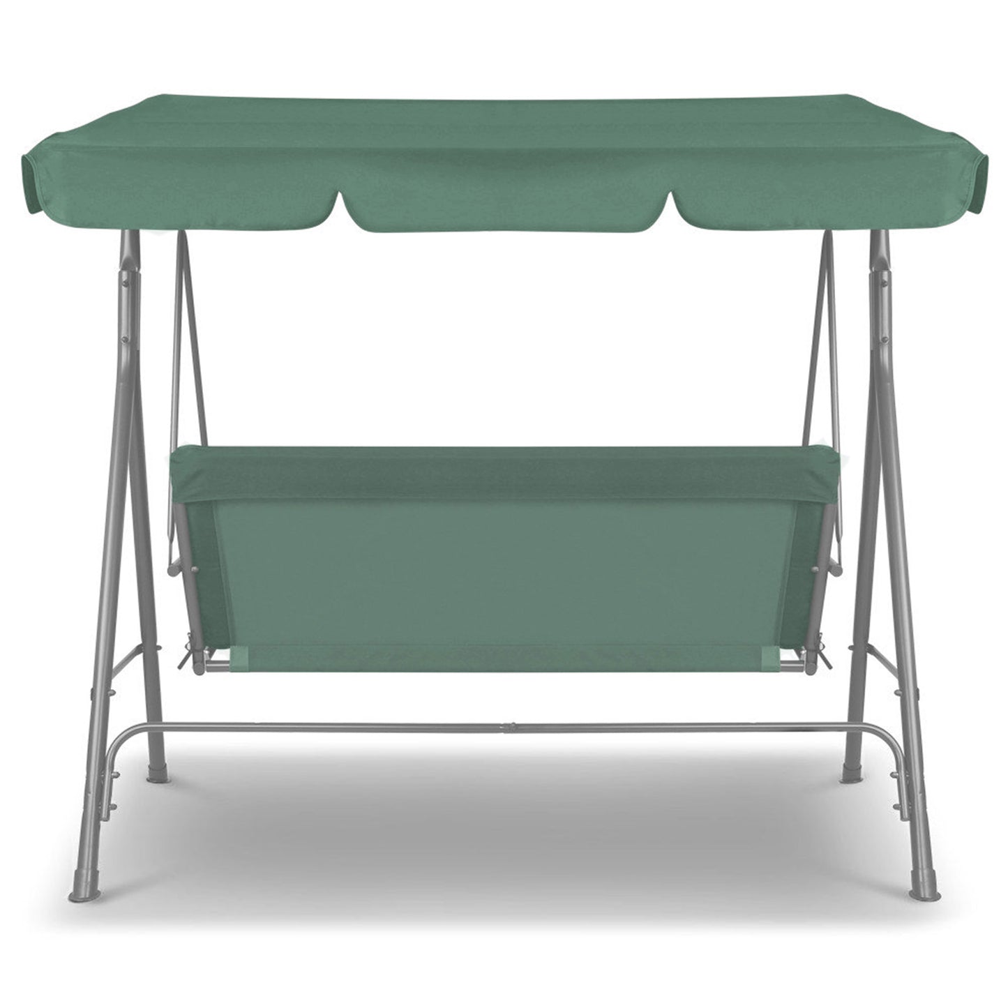 Milano Outdoor Swing Bench Seat Chair Canopy Furniture 3 Seater Garden Hammock - Dark Green - image4