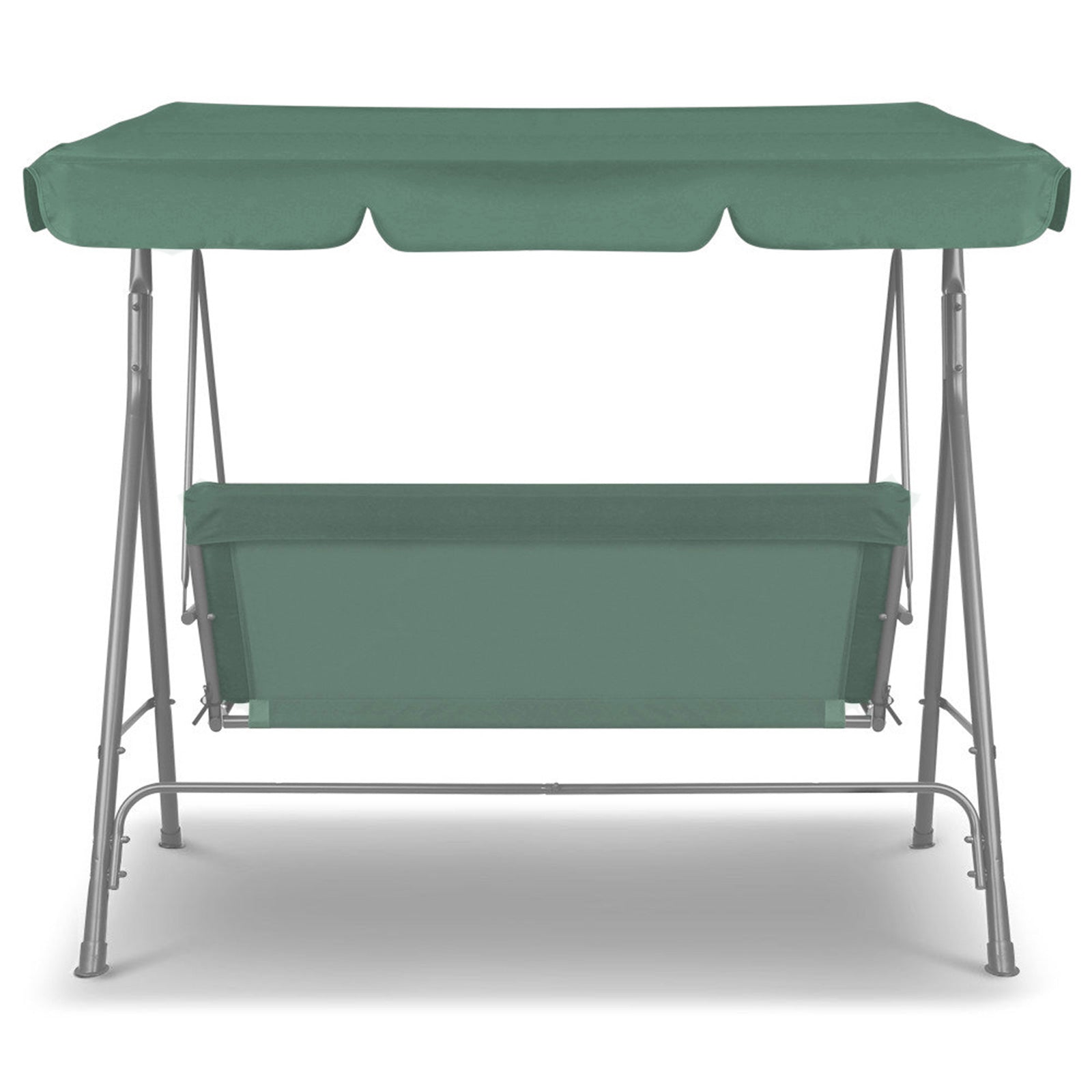 Milano Outdoor Swing Bench Seat Chair Canopy Furniture 3 Seater Garden Hammock - Dark Green - image4