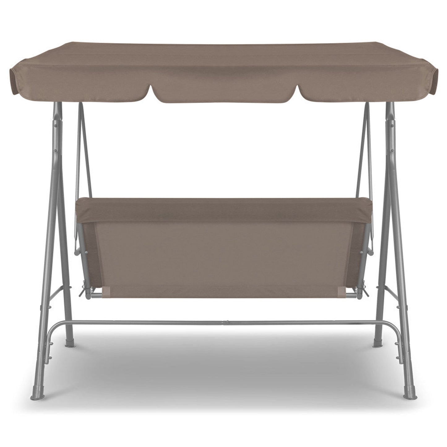 Milano Outdoor Swing Bench Seat Chair Canopy Furniture 3 Seater Garden Hammock - Coffee - image5