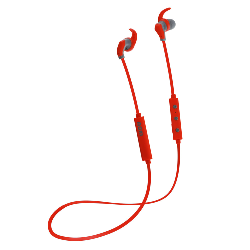 MOKI Hybrid Bluetooth Earphones - Red - image1