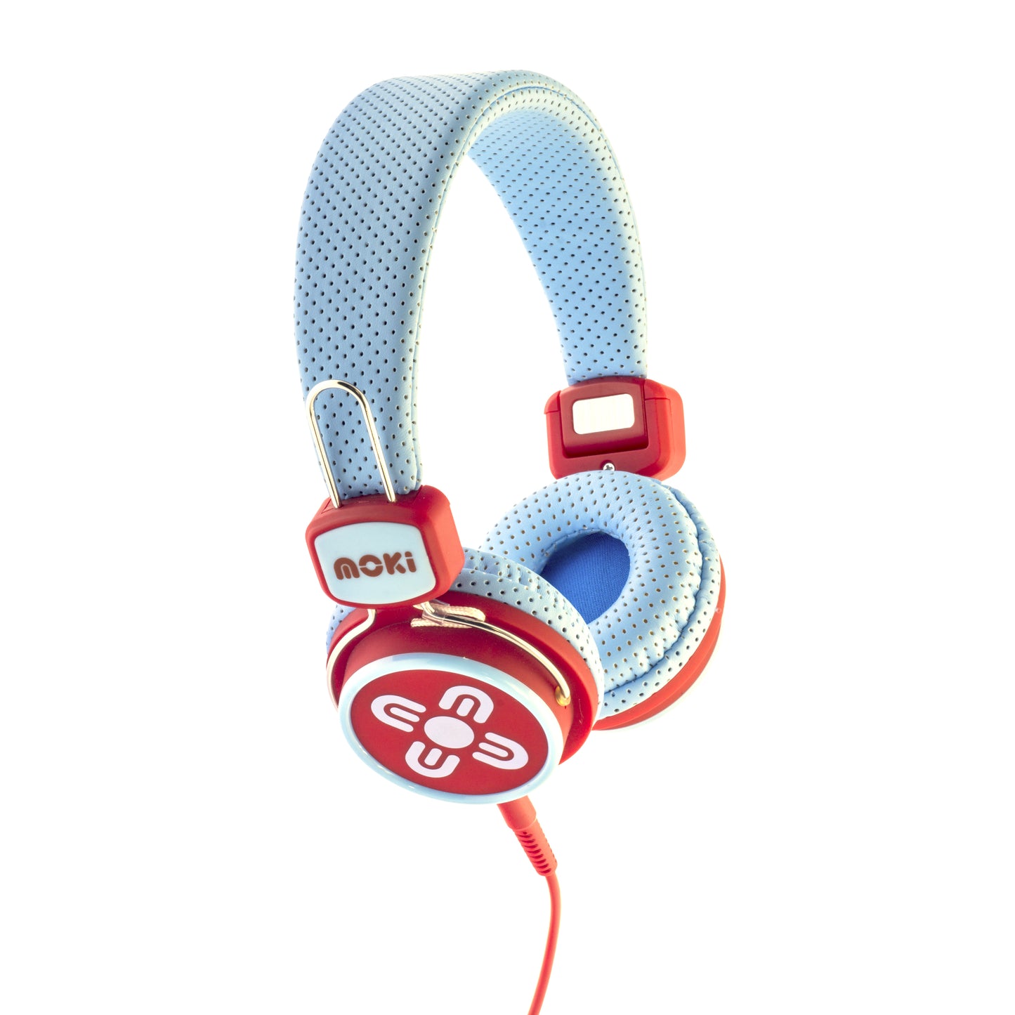 MOKI Kid Safe Volume Limited Blue & Red Headphones - image1