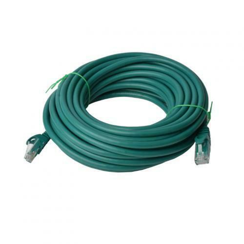 8WARE Cat6a UTP Ethernet Cable 15m Snagless†Green - image1